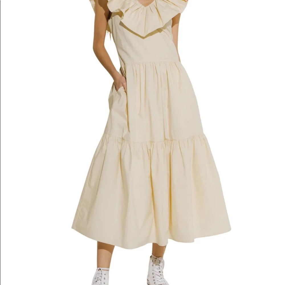 English factory Ivory midi dress